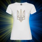 Футболка жіноча патріотична Тризуб хрестиком