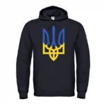 Худі чоловіче з принтом Тризуб синьо-жовтий