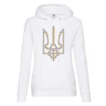 Худі жіноче з принтом Тризуб хрестиком