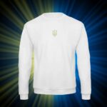 Світшот чоловічий з принтом Тризуб (6см) жовто-синій