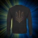 Світшот чоловічий з принтом Тризуб хрестиком