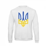 Світшот чоловічий з принтом Тризуб синьо-жовтий