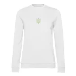 Світшот жіночий з принтом Тризуб (6см) синьо-жовтий