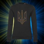 Світшот жіночий з принтом Тризуб хрестиком