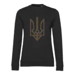 Світшот жіночий з принтом Тризуб хрестиком