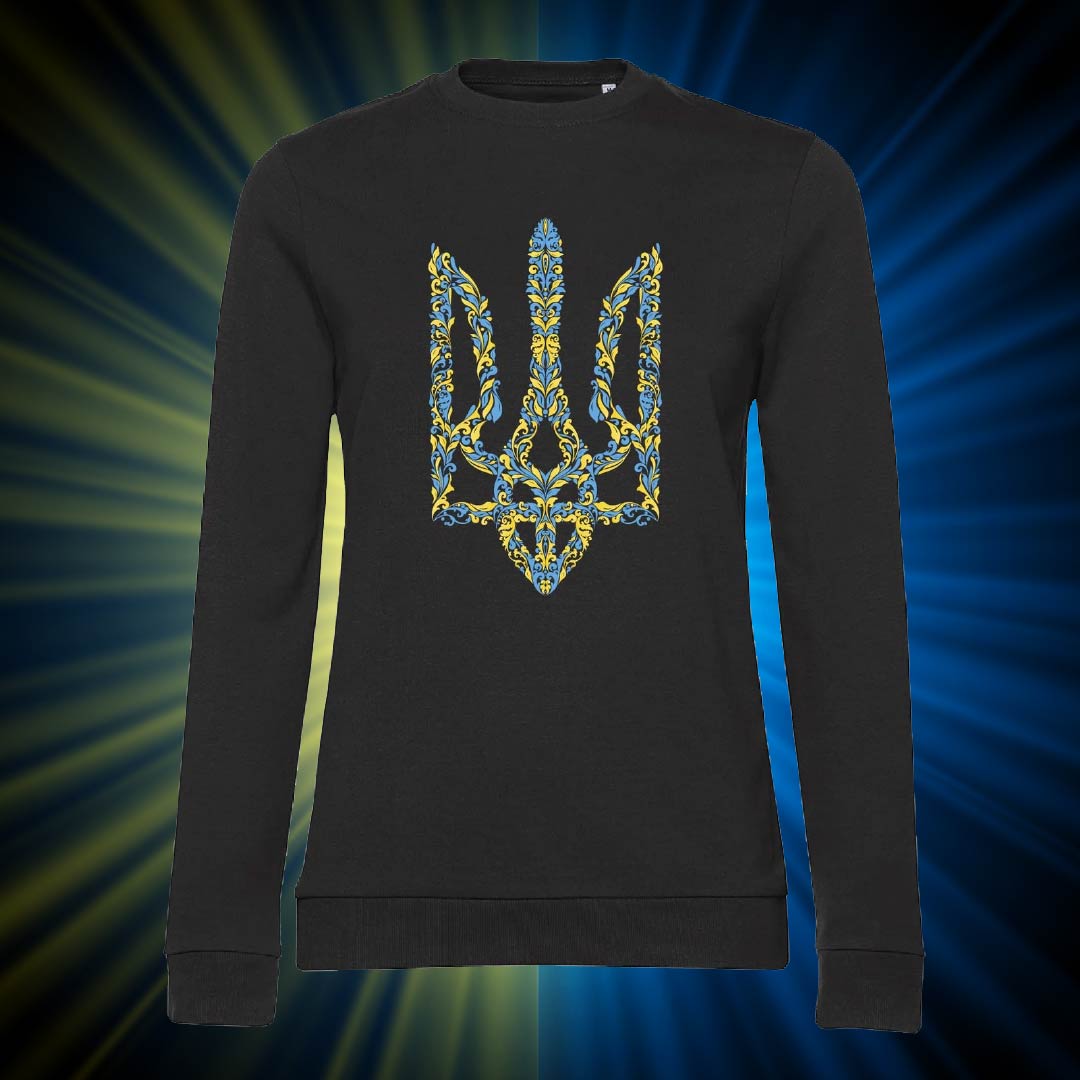 Жіночий світшот Орнаментальний Тризуб Світшот жіночий Орнаментальний Тризуб